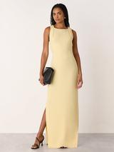 Whistles Tie Back Maxi Dress, Butter