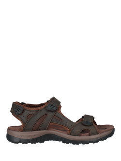 Josef Seibel Bart 06 Leather Walking Sandals, Brown - view 2, Brown