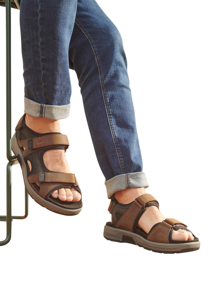Josef Seibel Emeric 06 Leather Walking Sandals - view 2, Espresso