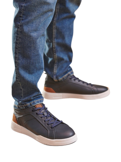 Josef Seibel Donovan 04 Suede Trainers - view 2, Indigo