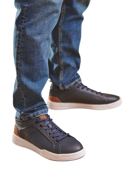 Josef Seibel Donovan 04 Suede Trainers - view 2, Indigo