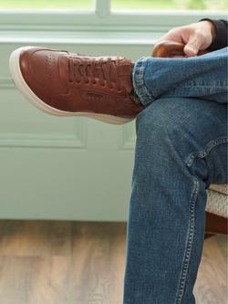 Josef Seibel Maddox 11 Leather Lace Up Trainers - view 2, Tan