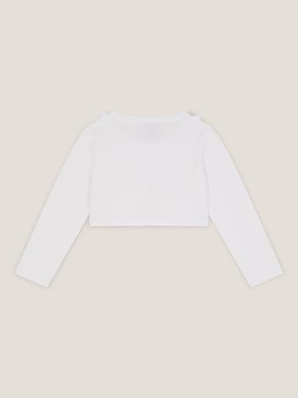 Monsoon Baby Ottilie Appliqué Rose Cardigan, White - view 2, White