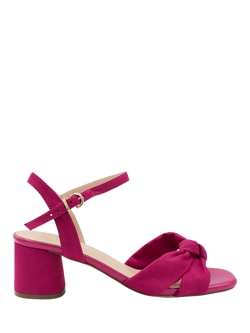 Paradox London Nalani Wide Fit Low Block Heel Sandals, Fuchsia, Fuchsia