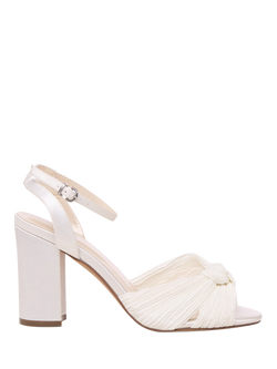 Paradox London Amabel Block Heel Wedding Sandals, Ivory, Ivory