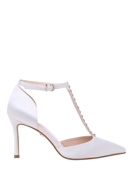 Paradox London Arabella High Heel Stiletto Wedding Court Shoes, Ivory, Ivory