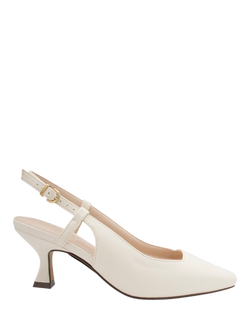 Paradox London Fervora Wide Fit Slingback Court Shoes, Cream, Cream