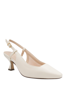 Paradox London Fervora Wide Fit Slingback Court Shoes, Cream - view 2, Cream