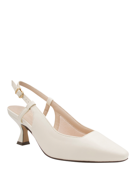 Paradox London Fervora Wide Fit Slingback Court Shoes, Cream - view 2, Cream