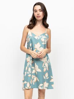 Fable & Eve Somerset Floral Nightdress, Cerulean/Multi, Cerulean/Multi