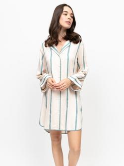 Fable & Eve Somerset Stripe Nightshirt, Somerset Blue, Somerset Blue