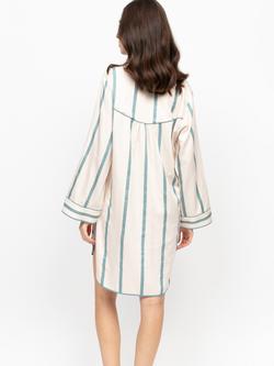 Fable & Eve Somerset Stripe Nightshirt, Somerset Blue - view 2, Somerset Blue