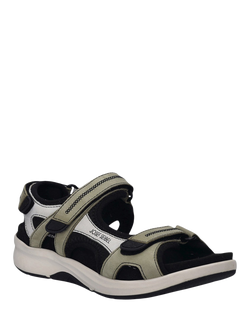 Josef Seibel Leather Estelle 02 Footbed Sandals, Green - view 2, Green