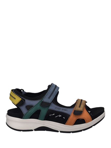 Josef Seibel Leather Estelle 02 Footbed Sandals, Multi, Multi