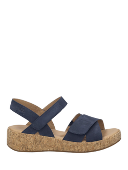 Josef Seibel Evita 03 Strappy Footbed Sandals, Ocean Blue