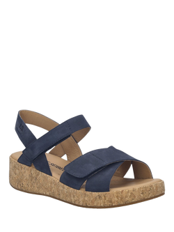 Josef Seibel Evita 03 Strappy Footbed Sandals - view 2, Ocean Blue