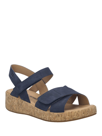 Josef Seibel Evita 03 Strappy Footbed Sandals - view 2, Ocean Blue