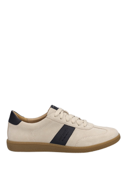 Josef Seibel Joleen 01 Leather Colour Block Lace Up Trainers, Natural/Multi, Natural/Multi