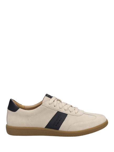 Josef Seibel Joleen 01 Leather Colour Block Lace Up Trainers, Natural/Multi, Natural/Multi