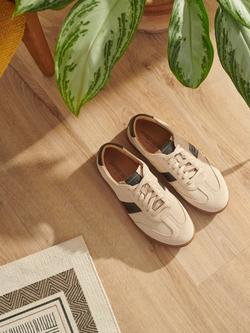 Josef Seibel Joleen 01 Leather Colour Block Lace Up Trainers, Natural/Multi - view 2, Natural/Multi