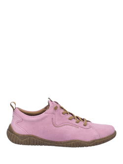 Josef Seibel Wynona 01 Leather Lace Up Trainers, Pink Rose