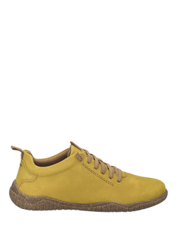 Josef Seibel Wynona 06 Leather Lace Up Trainers, Saffron, Saffron