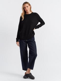 Chinti & Parker Slouchy Pure Cloud Cashmere Jumper, Black, Black