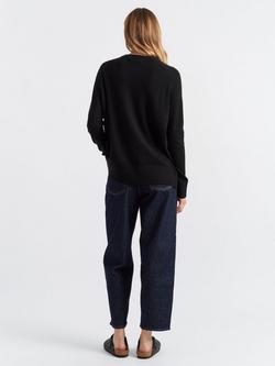 Chinti & Parker Slouchy Pure Cloud Cashmere Jumper, Black - view 2, Black