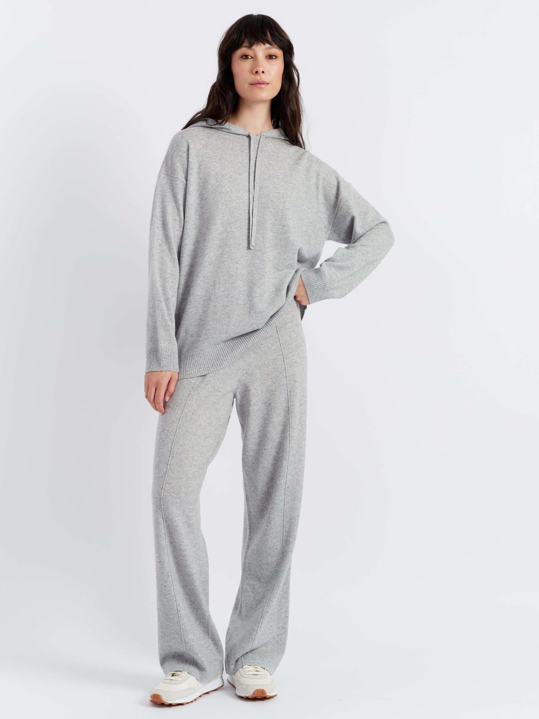 Product image 1 of 3, which shows Chinti & Parker Relaxed Wool Rich Hoodie, Light Grey, XS