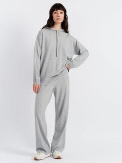 Chinti & Parker Relaxed Wool Rich Hoodie, Light Grey, Light Grey