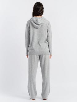 Chinti & Parker Relaxed Wool Rich Hoodie, Light Grey - view 2, Light Grey