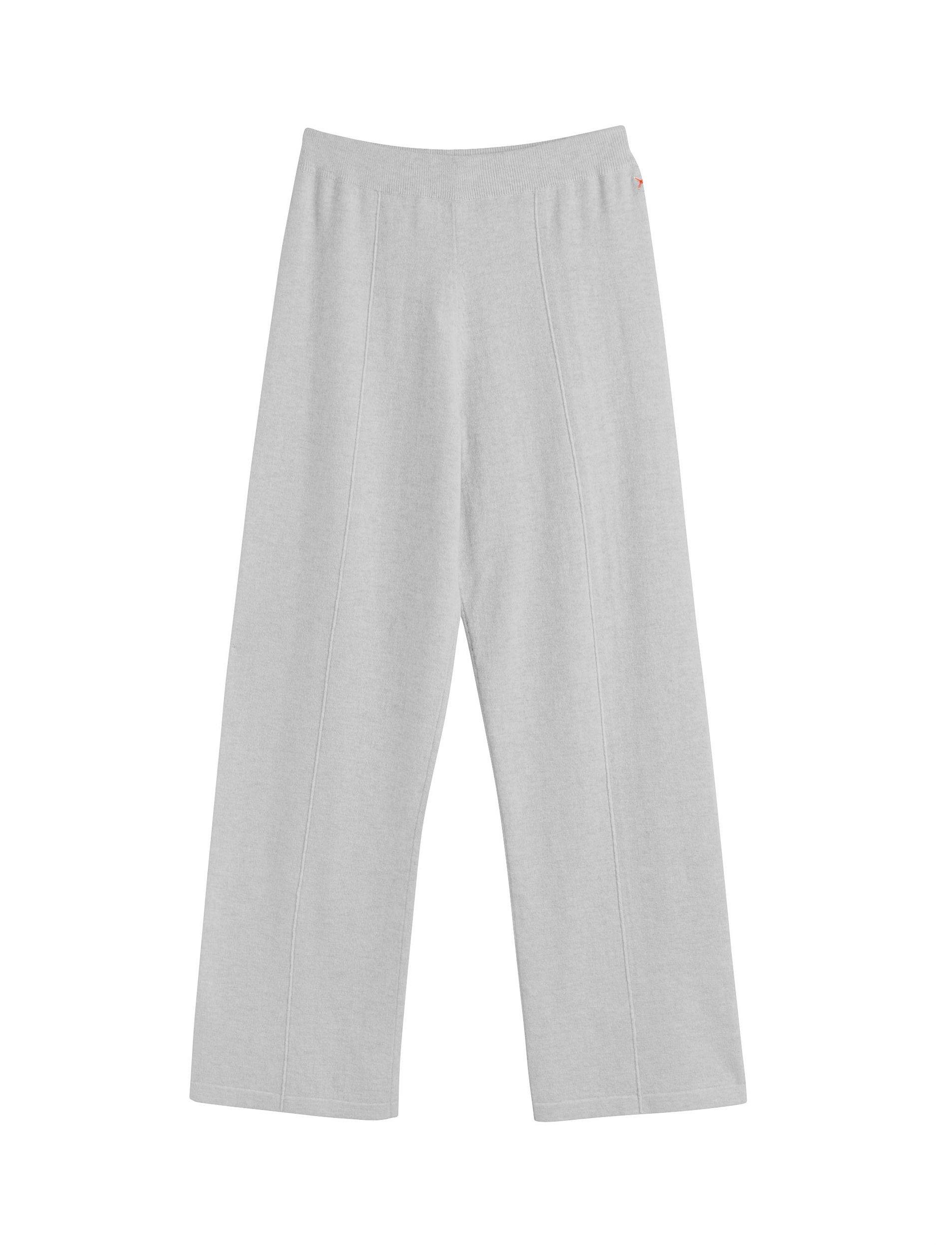 Product image 3 of 3, which shows Chinti & Parker Wide Leg Wool Rich Joggers, Light Grey, XS