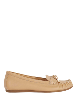 Dune London Grier Leather Moccasins, Camel