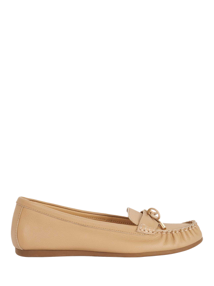 Dune London Grier Leather Moccasins, Camel