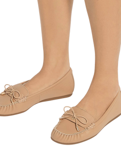 Dune London Grier Leather Moccasins - view 2, Camel