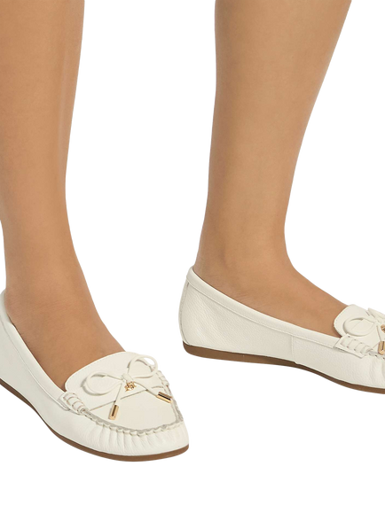 Dune London Grier Leather Moccasins - view 2, White