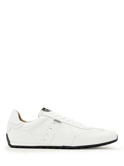 AllSaints Liam Low Top Leather Trainers, White, White