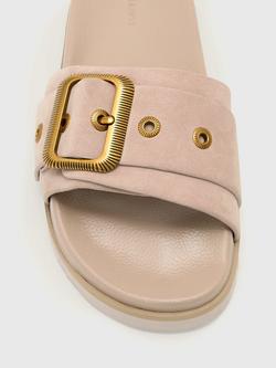 AllSaints Ellie Leather Slider Sandals - view 2, Rose Dust Pink