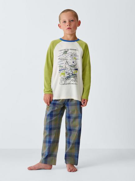 John Lewis Kids' Adventure Raglan Pyjamas, Multi, Multi