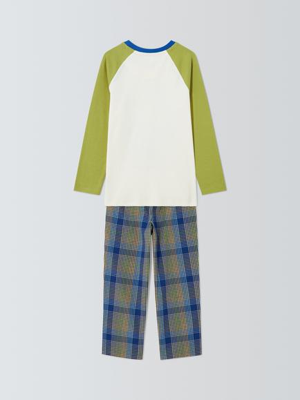 John Lewis Kids' Adventure Raglan Pyjamas, Multi - view 2, Multi