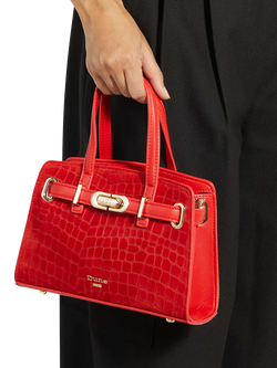 Dune London Dinkydefine Mini Belted Tote, Red - view 2, Red