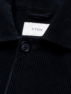 Eton Wool Cashmere Blend Herringbone Chore Jacket, Navy Blue - view 2, Navy Blue