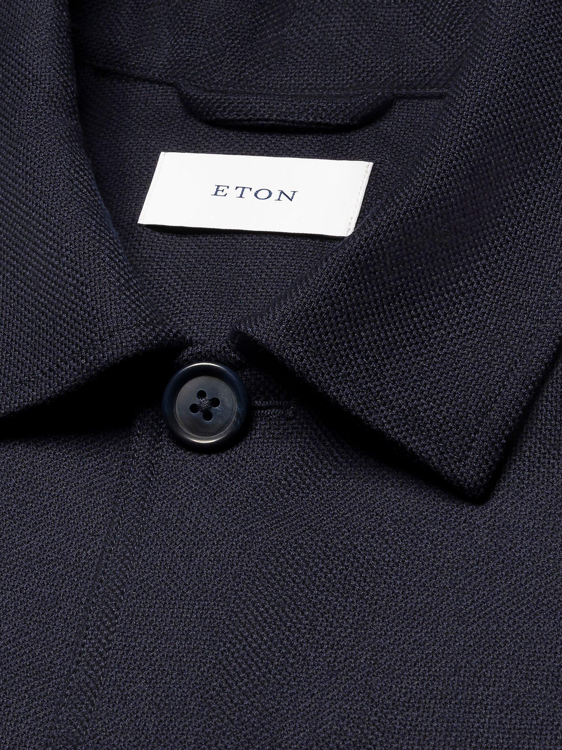 Product image 6 of 7, which shows Eton Wool Cashmere Blend Overshirt, Navy, S