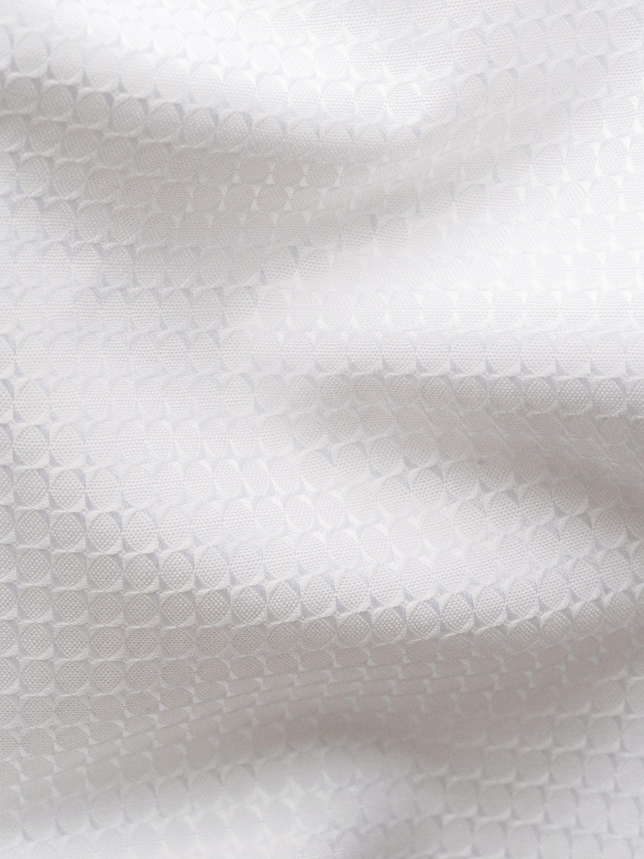 Product image 3 of 4, which shows Eton Cotton Regular Fit Textured Dobby Weave Evening Shirt, White, 14.5