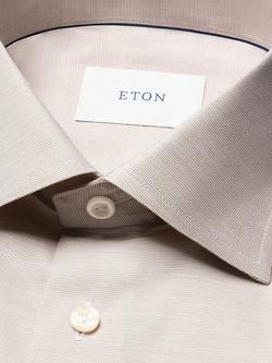 Eton Cotton Regular Fit Wrinkle-Resistant Oxford Shirt, Beige - view 2, Beige