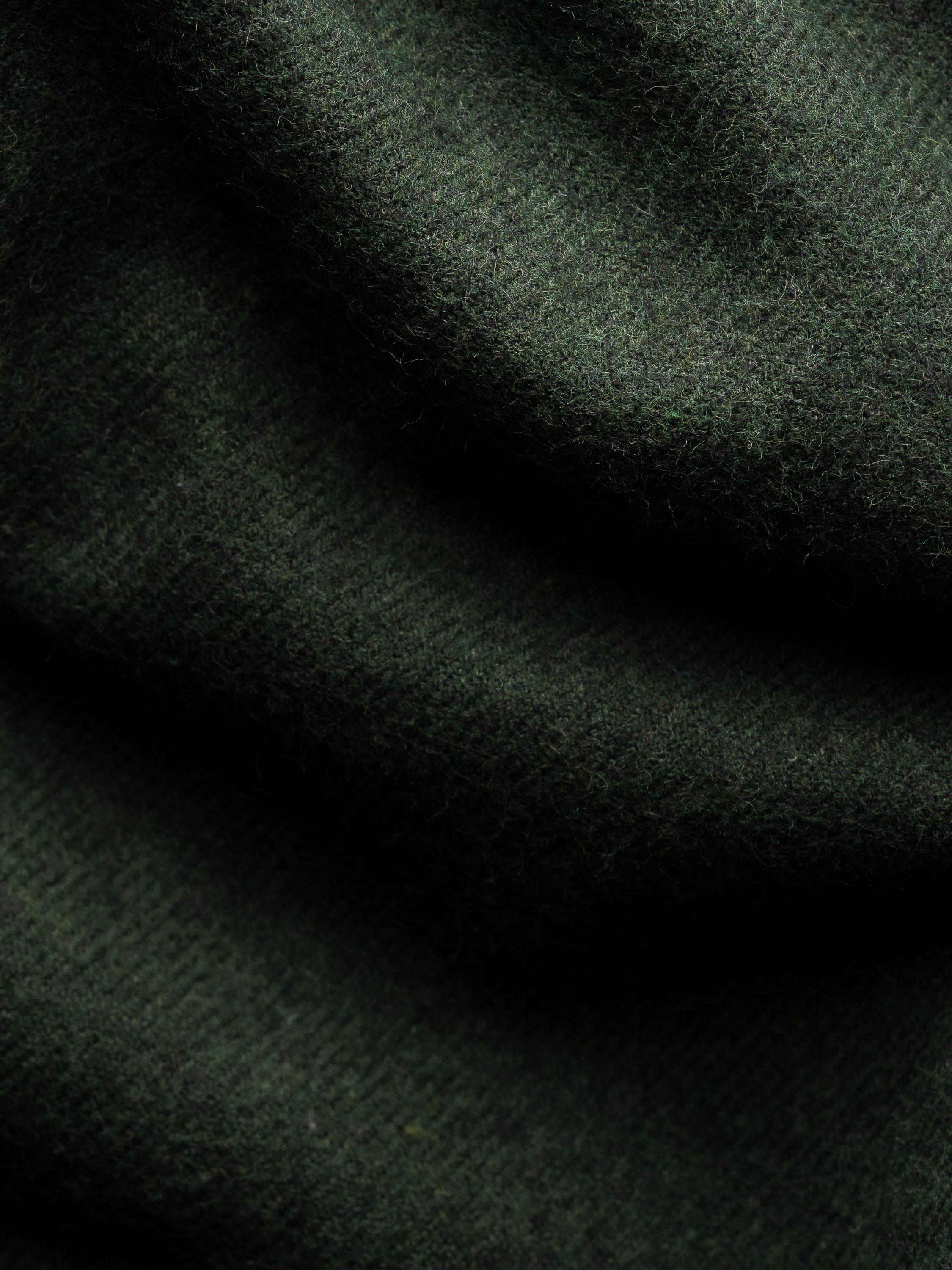 Product image 4 of 4, which shows Eton Cotton Regular Fit Flannel Shirt, Dark Green, S