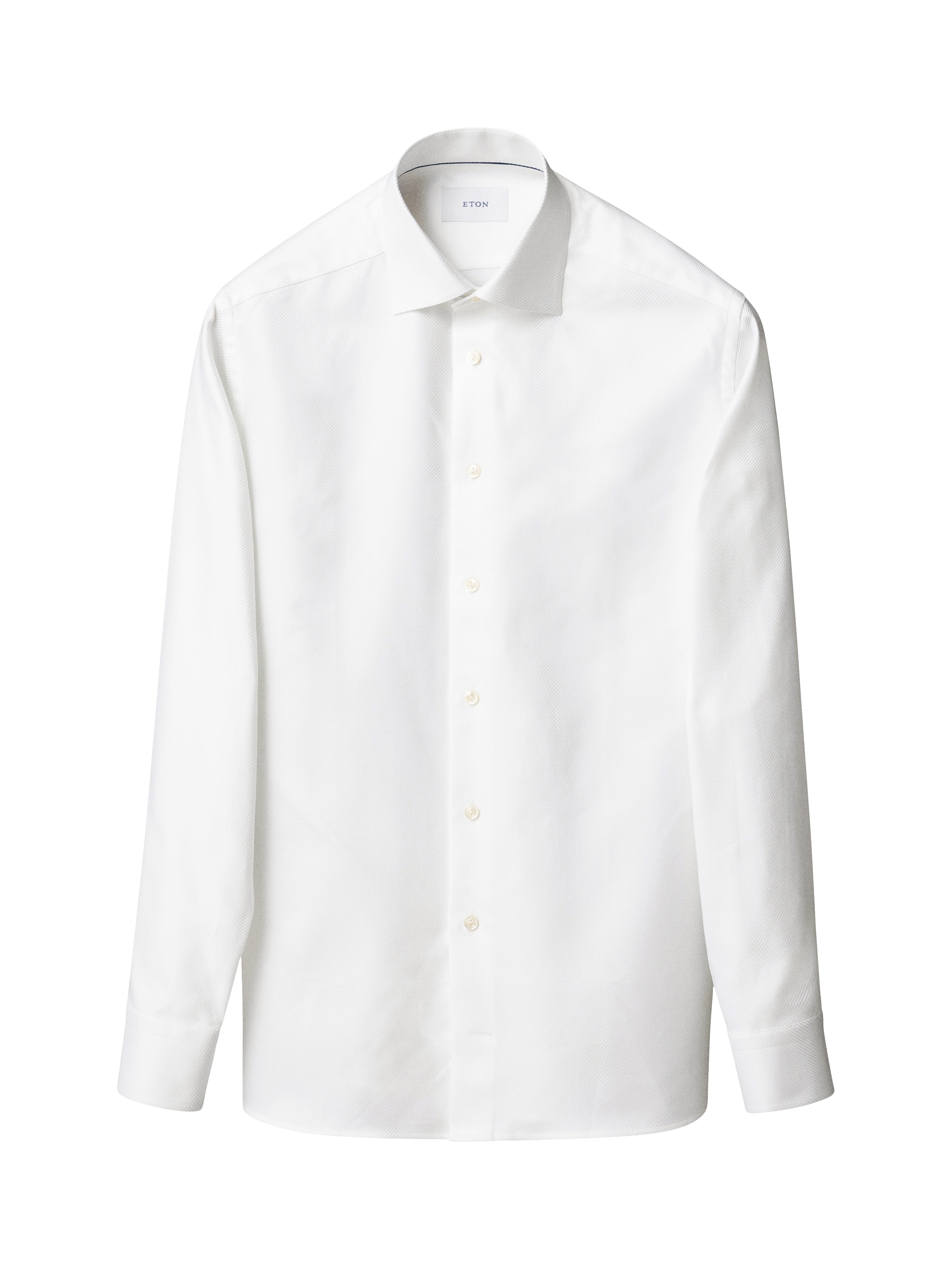 Product image 1 of 4, which shows Eton Cotton Regular Fit Wrinkle-Resistant Textured Shirt, White, 14.5