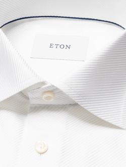 Eton Cotton Regular Fit Wrinkle-Resistant Textured Shirt, White - view 2, White