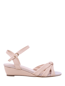 Paradox London Janae Wide Fit Wedge Heel Sandals, Nude, Nude