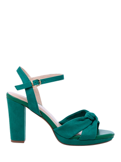 Paradox London Lani Block Heel Platform Sandals, Emerald Green, Emerald Green